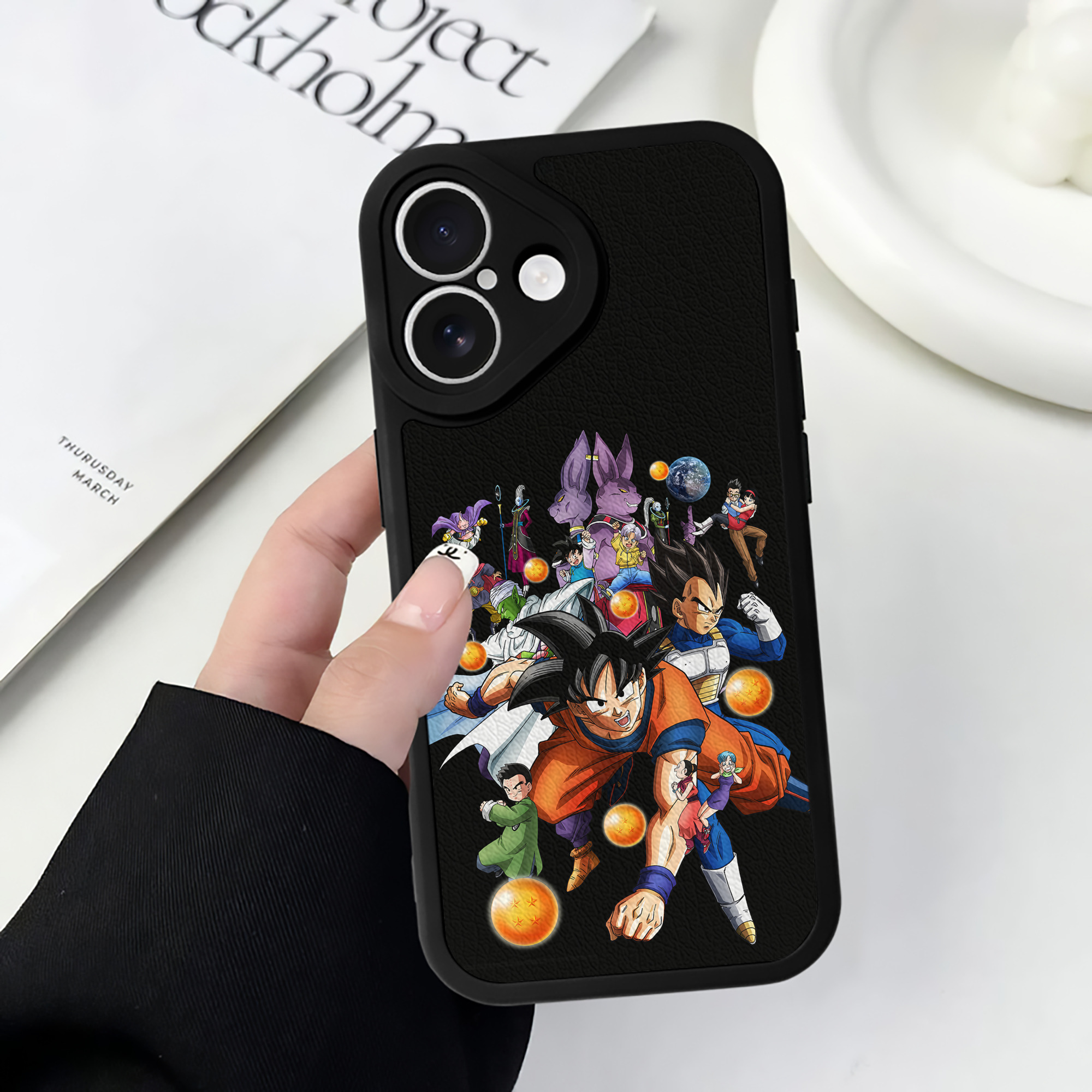 （画像用） ドラゴンボール DRAGON BALL 【iPhone 16シリーズ対応】シリコンスマホケース（レザー調） 材質：シリコン